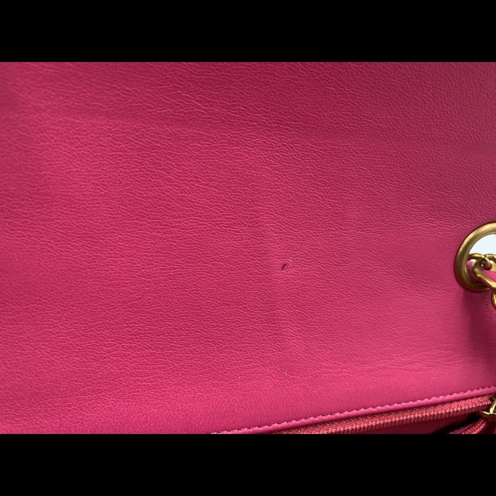 Authentic CHANEL Lambskin Chevron Mini Rectangular Pink with gold hardware - Picture 15 of 17
